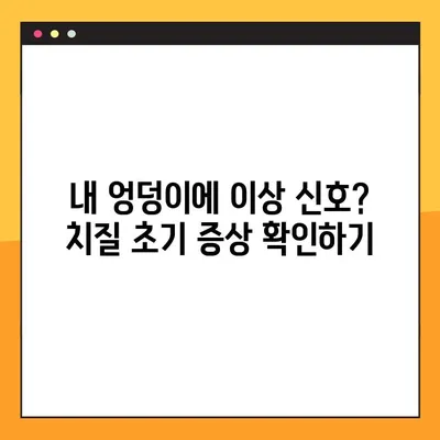 치질 초기 증상, 놓치지 말고 확인하세요! | 원인, 증상, 대처법 완벽 가이드