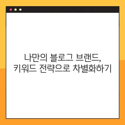 나만의 블로그 브랜드 구축| 네이버 블로그 노출 최적화 전략 | 검색 엔진 최적화, 키워드 전략, 블로그 마케팅