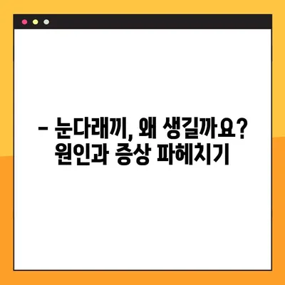 눈다래끼, 이젠 걱정 끝! 원인부터 관리까지 완벽 해결 | 눈다래끼 해소법, 전염, 치료