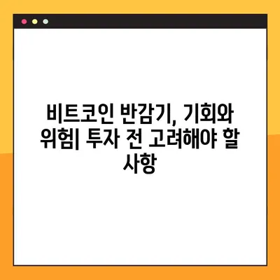비트코인 반감기 효과, 가치 상승은 현실? 전망 분석 및 투자 전략 | 비트코인, 반감기, 가격 전망, 투자
