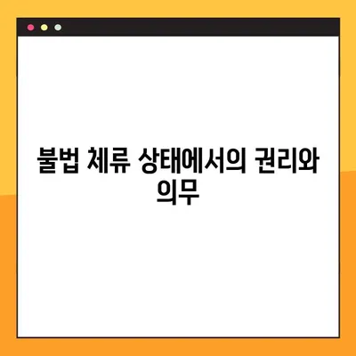 체포, 불법 체류, 취업| 나의 권리와 의무, 알아야 할 모든 것 | 이민, 법률, 취업 가이드