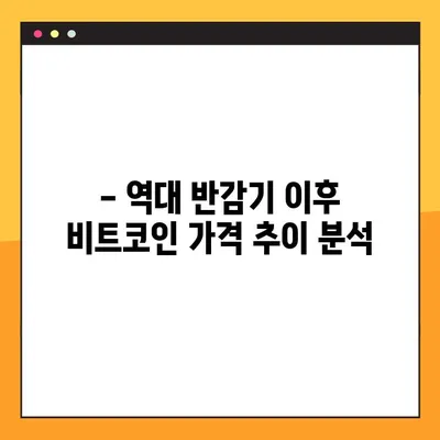비트코인 반감기, 궁금한 모든 것! | 비트코인, 반감기, 가격, 영향, 분석, 전망