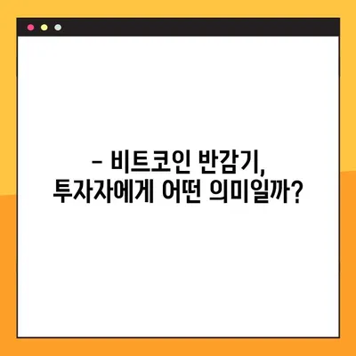 비트코인 반감기, 궁금한 모든 것! | 비트코인, 반감기, 가격, 영향, 분석, 전망