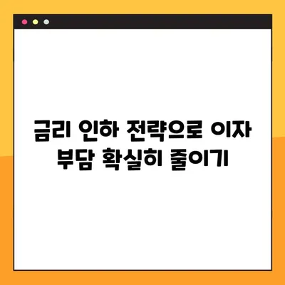 주택담보대출 이자 낮추기 비법| 효과적인 절약 솔루션 | 금리 인하 전략, 대출 조건 개선, 부채 관리 노하우