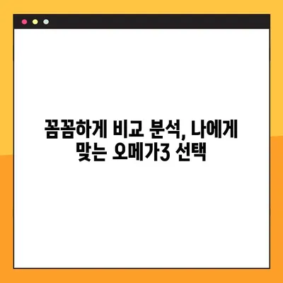 혈행 개선을 위한 오메가3 풍부한 영양제 추천 | 건강, 혈관 관리, 오메가3 효능, 제품 비교
