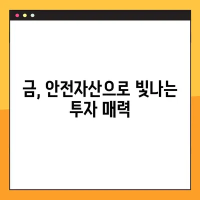 금 투자 입문| 초보자를 위한 효과적인 방법과 상승 이유 분석 | 금 시장, 투자 전략, 금 가격 전망