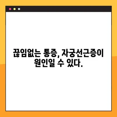자궁선근증 완벽 가이드| 원인부터 치료, 예방까지 | 자궁선근증, 증상, 치료법, 예방 조치