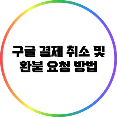 구글 결제 취소 및 환불 요청 방법
