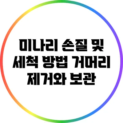 미나리 손질 및 세척 방법: 거머리 제거와 보관