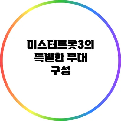 미스터트롯3의 특별한 무대 구성