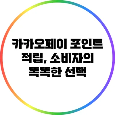 카카오페이 포인트 적립, 소비자의 똑똑한 선택
