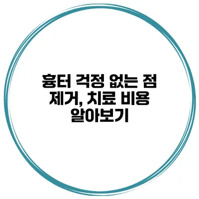 흉터 걱정 없는 점 제거, 치료 비용 알아보기