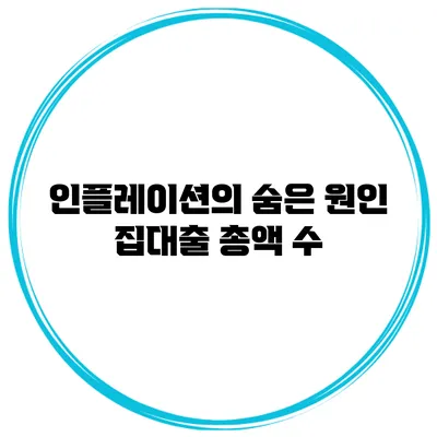인플레이션의 숨은 원인 집대출 총액 수